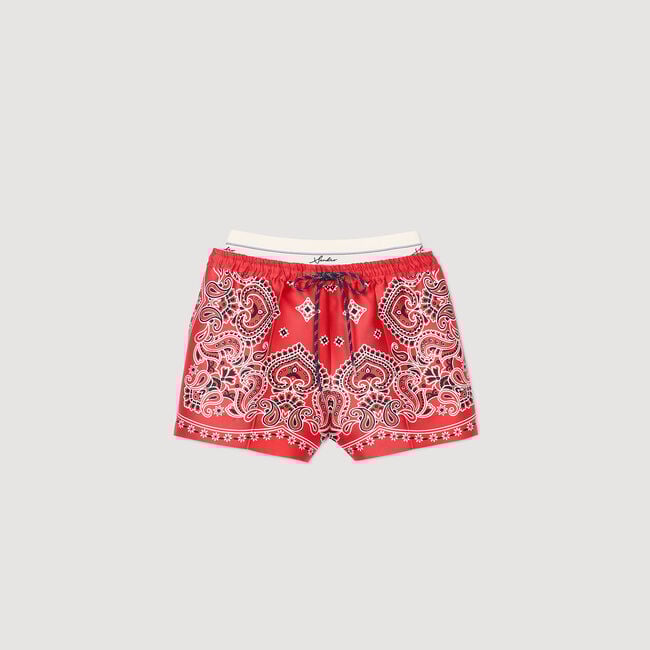 Pantalón corto estampado bandana