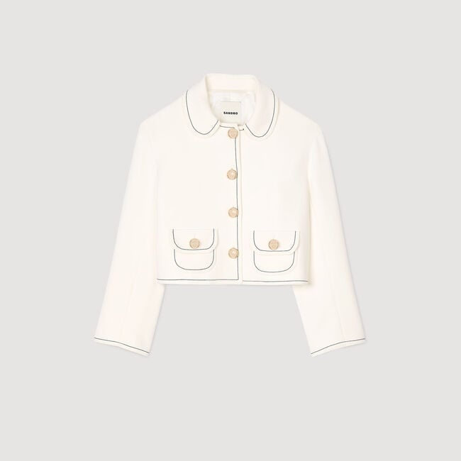 Chaqueta corta con cuello bebé